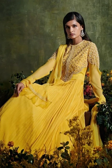 Mira Rajput Bollywood Style Yellow Suit With Pant & Duppata