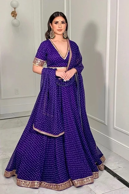 Buy Original Purple Crop Top Lehenga Online