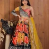 Floral Sabyasachi Lehenga Choli with Sequence Work Online