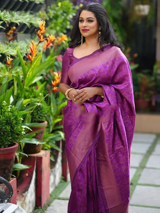 Mauve Silk Blend Saree With Silk Thread Cutwork Embroidery, Festive  Designer Saree, Handmade Saree, South East Asian Saree, Gift for Her - Etsy