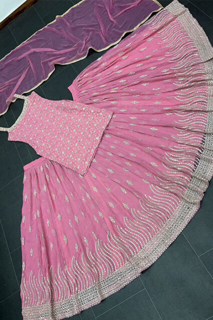 Blushing Pink Heavy Ethnic Lehenga Choli for Women