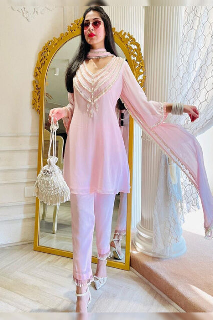 Lemonade Pink colour Suit