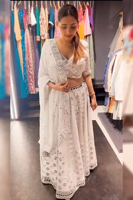 Peaceful Real Mirror Work Lehngha Choli for Wedding Wear