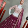 Trendy and Designer Boysenberry Pink Embellished Lehenga Choli