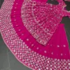 Latest Magneta Pink Embroidered Lehenga With Dupatta