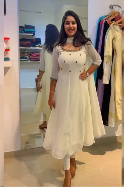 Stunning Designer Suit In White Stunning Designer Suit In White