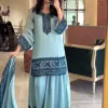 Stylish-Ivory-Blue-Embroidered-Suit-For-Women