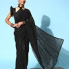 Bollywood Style Gleaming Black Saree In Best Price