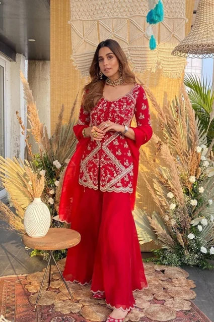 Designer Sharara Dress For Karwachauth Designer Sharara Dress For Karwachauth