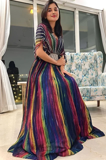 Kanika Mann Multicolored Evening Gown With Price