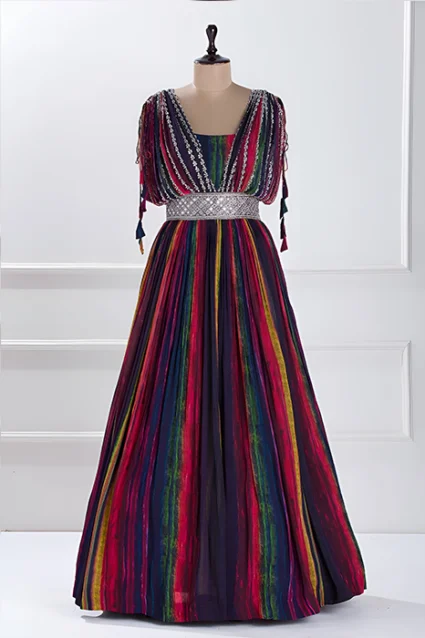 Kanika Mann Multicolored Evening Gown With Price