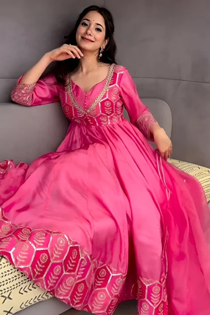 Traditional Pink Anarkali Suit With Price Traditional Pink Anarkali Suit With Price