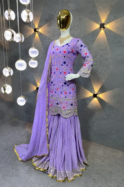 Buy Embroidered Punjabi Sharara Suit For Wedding Buy Embroidered Punjabi Sharara Suit For Wedding