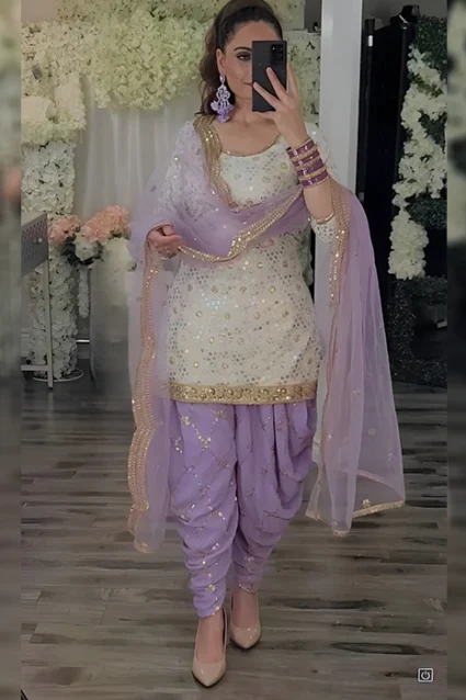 Buy Gleaming Punjabi Patiala Suit With Short Kurti For Women Buy Gleaming Punjabi Patiala Suit With Short Kurti For Women