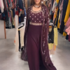 Buy-Stunning-Embroidered-Gown-With-Long-Koti-In-Maroon