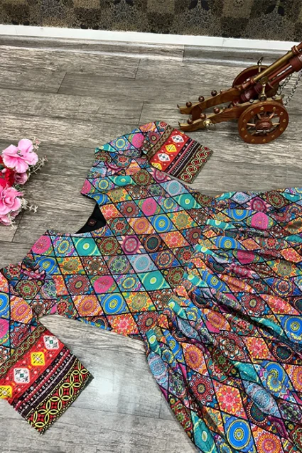 Multicolored Indian Evening Gown For Women 2023