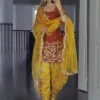 Partywear Punjabi Patiala Salwar Suit With Net Dupatta 2023