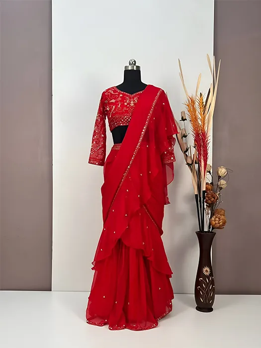Contemporary Banares Reception Lehenga | Bridal Wear