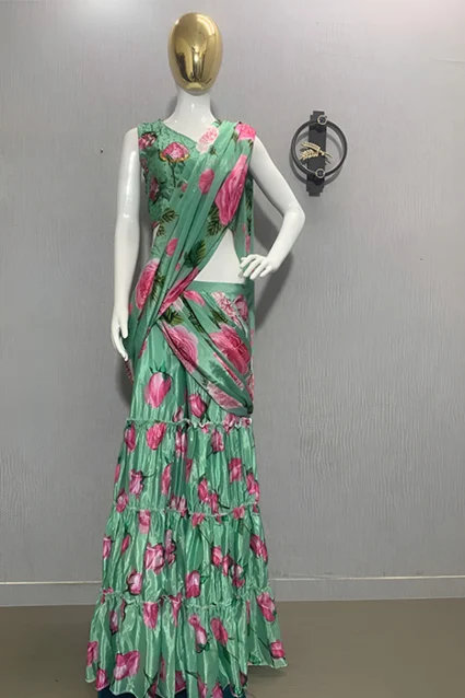 Sharara Style Fancy Saree Design For Online Shopping Sharara Style Fancy Saree Design For Online Shopping