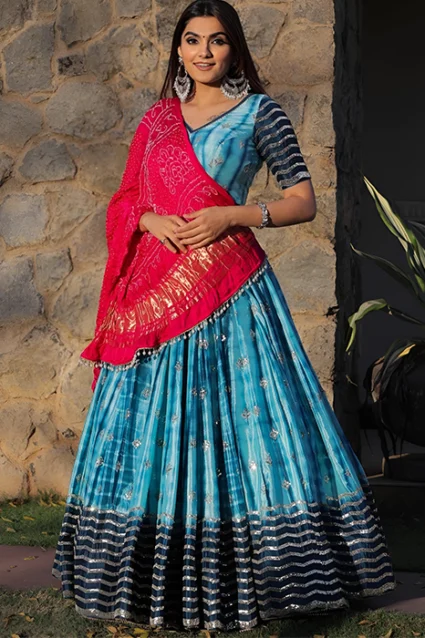 Buy Most Stylish Chaniya Choli Set With A Contrast Red Dupatta