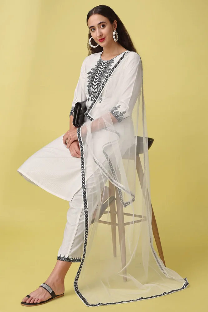 Embroidered Partywear Kurti Set For Online Shopping 1