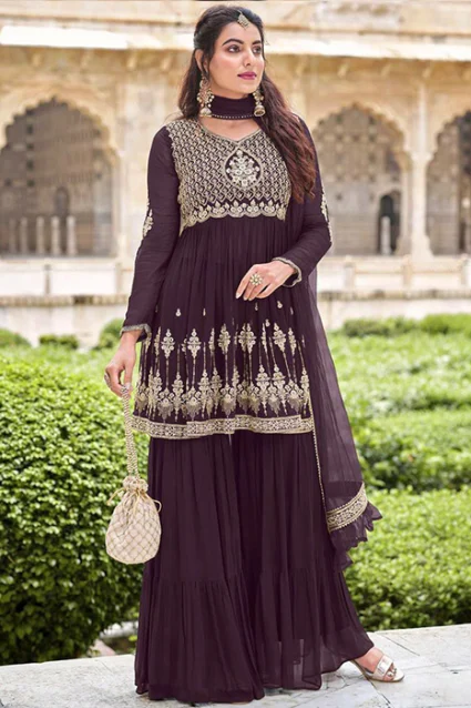 Partywear Punjabi Sharara Suit For Online Shopping Partywear Punjabi Sharara Suit For Online Shopping