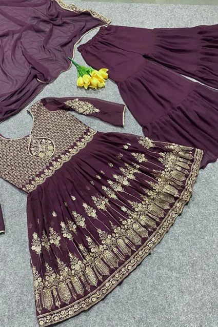 Partywear Punjabi Sharara Suit For Online Shopping Partywear Punjabi Sharara Suit For Online Shopping