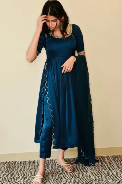 Stylish Nayra Cut Suit Set For Raksha Bandhan 2023 Stylish Nayra Cut Suit Set For Raksha Bandhan 2023