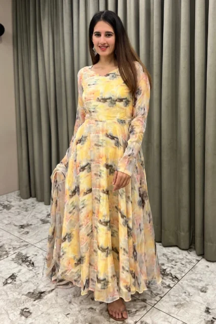 Raksha Bandhan Special Full-Sleeved Organza Anarkali Suit Raksha Bandhan Special Full-Sleeved Organza Anarkali Suit