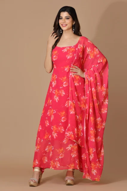 Buy Floral Print Sleeveless Kurti Set For Summers 2023