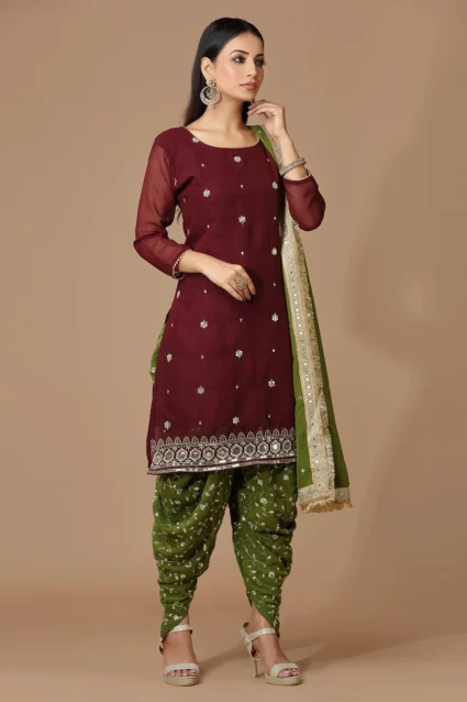 Classic Georgette Patiala Suit Attire for Women Classic Georgette Patiala Suit Attire for Women