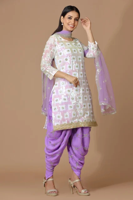 Stunning Punjabi Patiala Suit For Women With Dupatta Stunning Punjabi Patiala Suit For Women With Dupatta