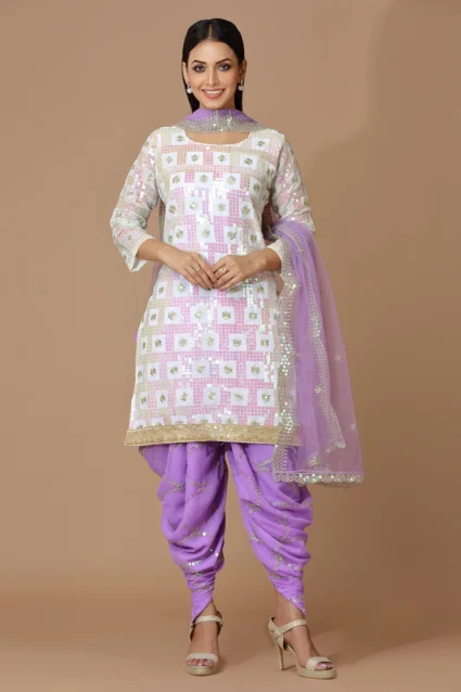 Stunning Punjabi Patiala Suit For Women With Dupatta Stunning Punjabi Patiala Suit For Women With Dupatta