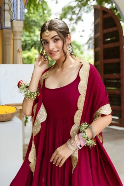 Pink Sleeveless Anarkali Gown With Flair for Wedding Season Pink Sleeveless Anarkali Gown With Flair for Wedding Season