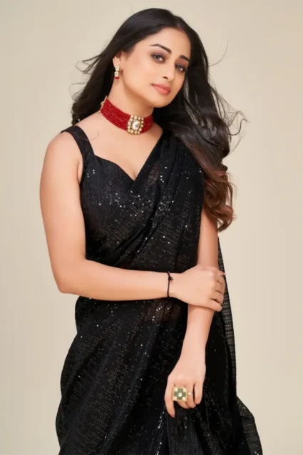 Black Saree For Cocktail Party With Price