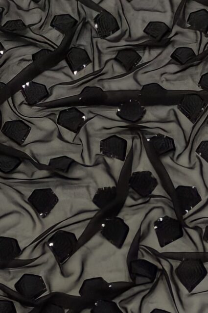 Buy Black Saree In Party Wear Look | Sequin Saree