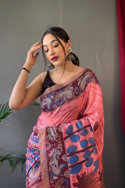 Buy Cotton Kalamkari Sarees Online 2024