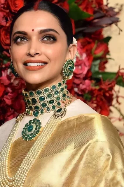 Deepika Padukone In Silk Saree For Wedding 2024