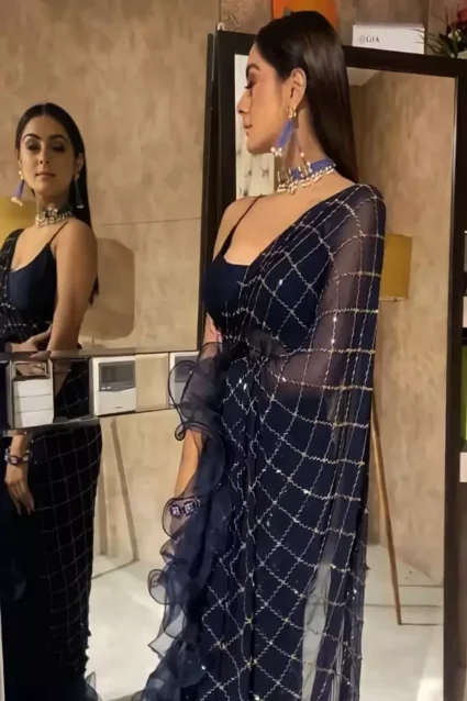 Ethnic Designer Net Saree For Wedding 2024