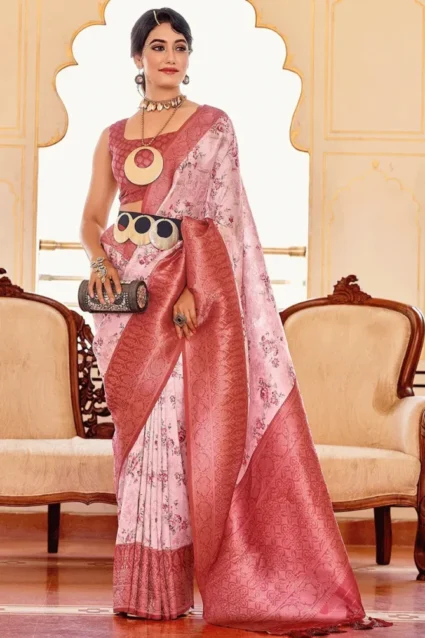 Ethnic Designer Silk Saree Online For Girls