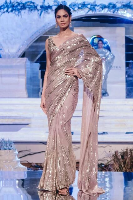 Glitter Saree Party Wear With Price