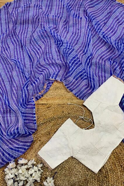 Latest Leheriya Silk Saree For Girls