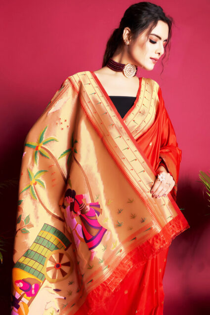 Latest Marathi Peshwai Paithani Saree For Wedding