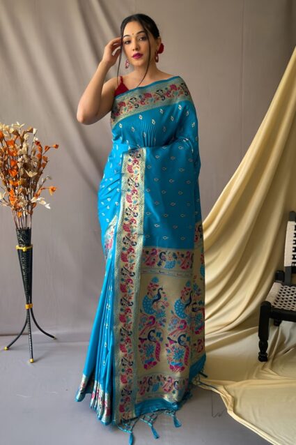 New Paithani Sarees With Peacock Pallu