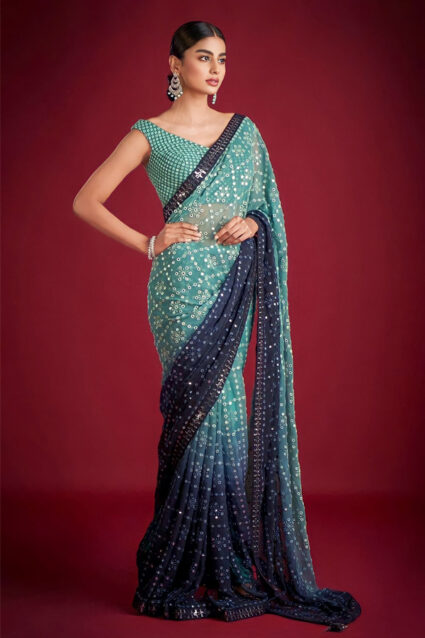 New Pista Green Saree For Women With Price