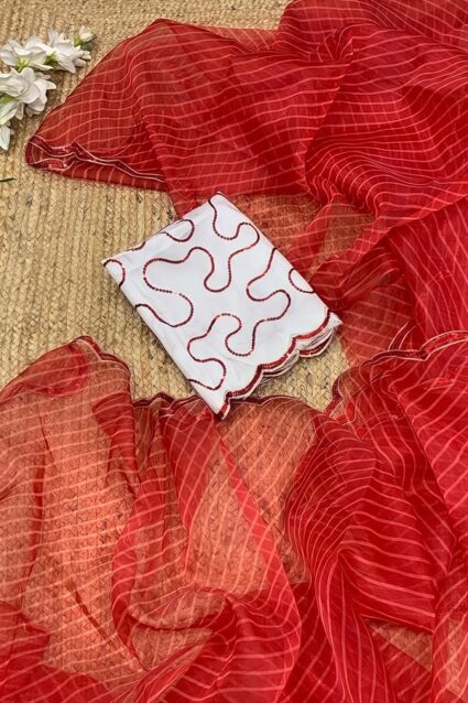 Party Wear Leheriya Saree For Girls