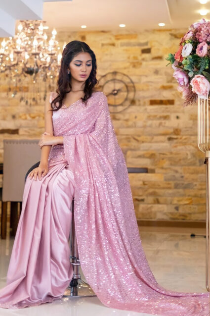 Sequence work Ethnic Designer saree latest online