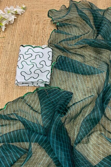 Traditional Rajasthani Leheriya Saree For Girls