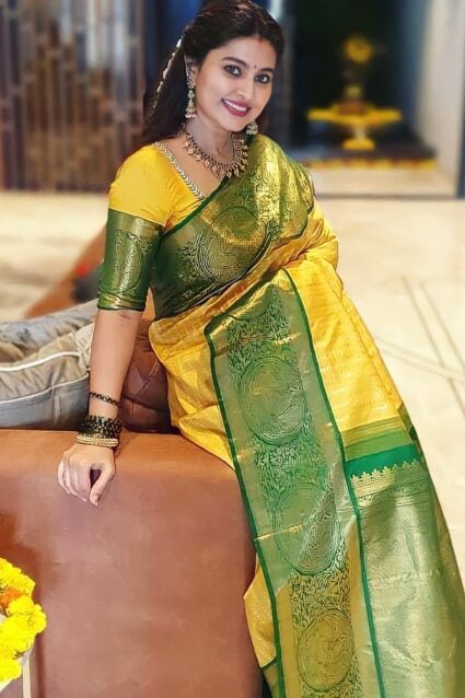 Yellow Banarasi Saree For Wedding Price In 2024