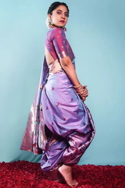 Dhoti Style Marathi Paithani Saree 2024